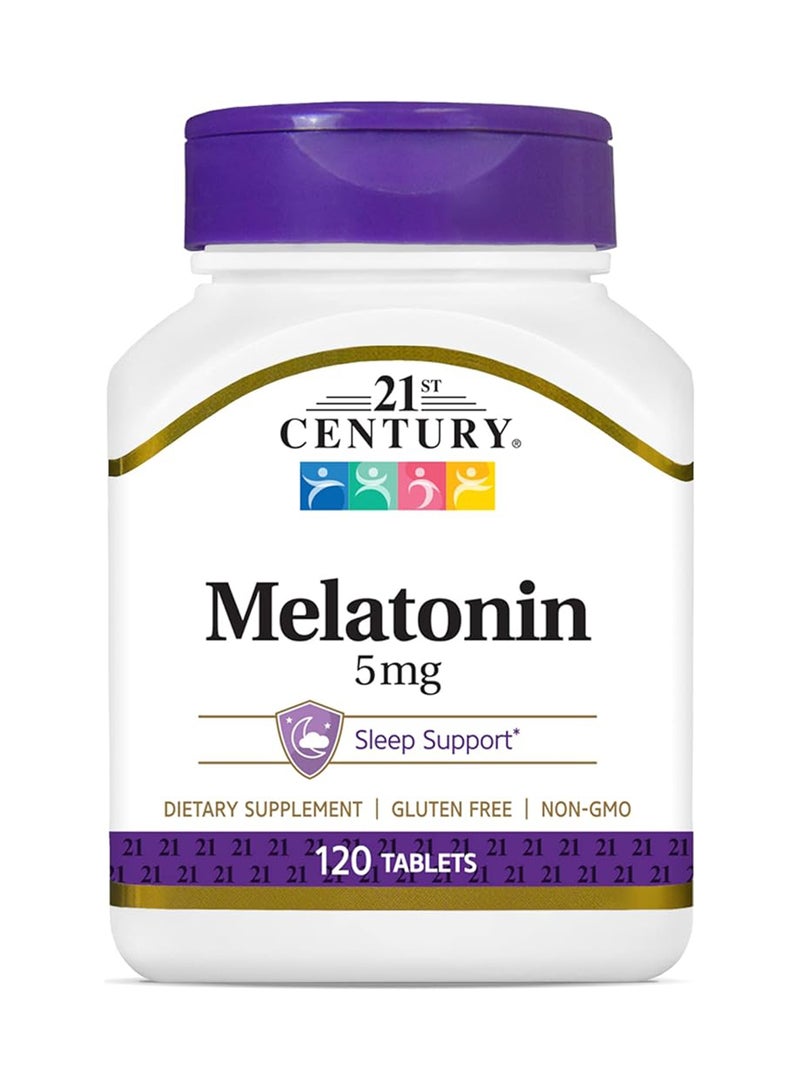 21st CENTURY - Melatonin 5Mg Dietary Supplement - 120 Tablets - Image 1