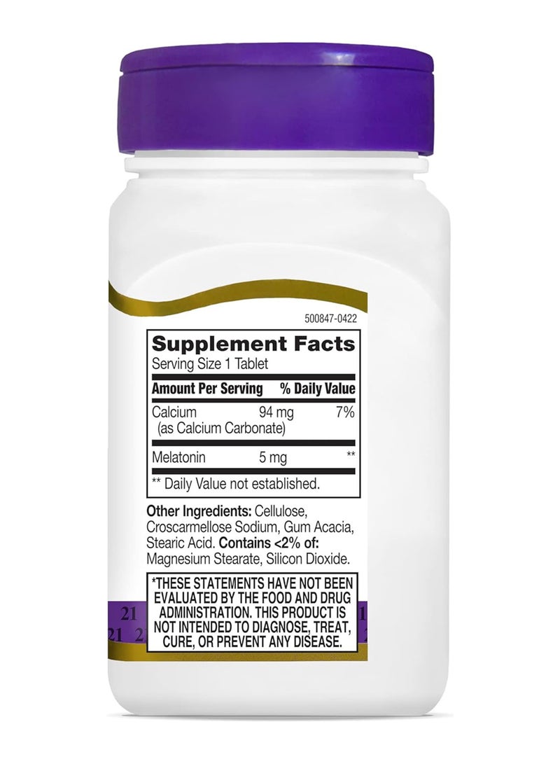 21st CENTURY - Melatonin 5Mg Dietary Supplement - 120 Tablets - Image 1