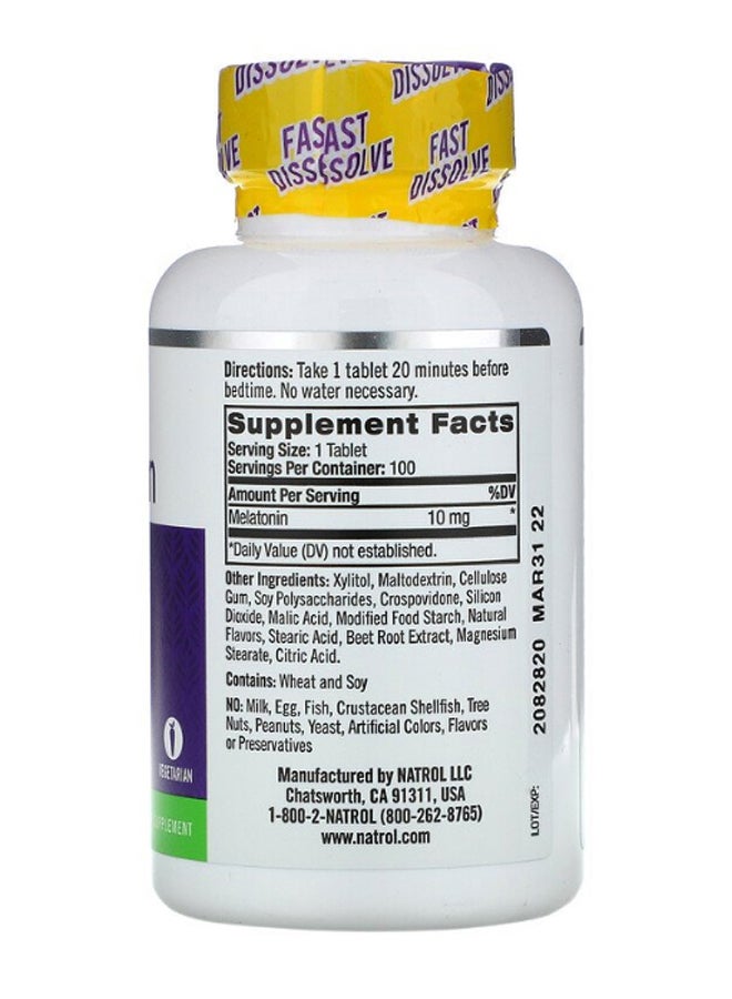 NATROL - Citrus Flavoured Melatonin Dietary Supplement 100 Tablets - Image 1