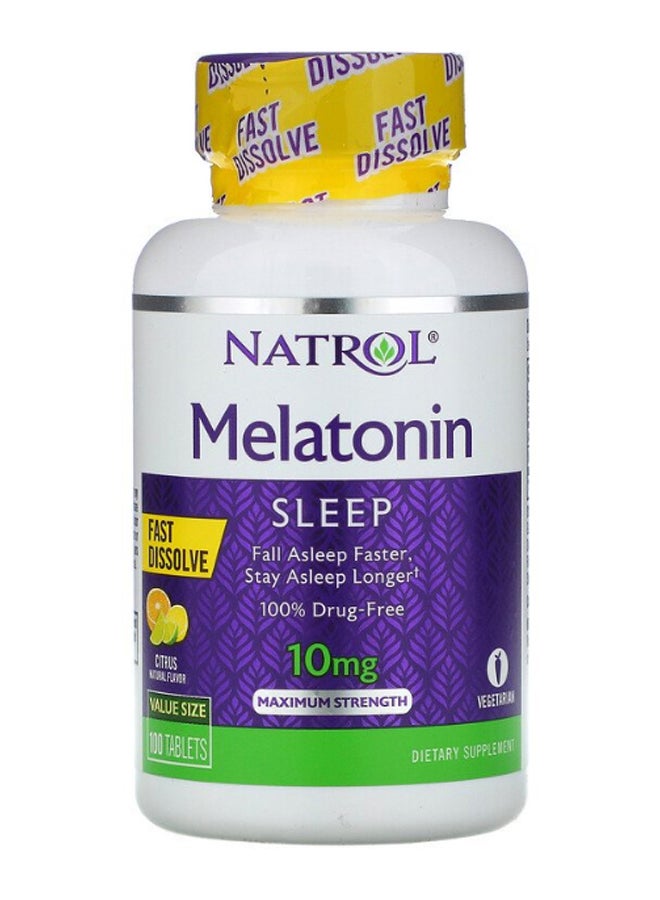 NATROL - Citrus Flavoured Melatonin Dietary Supplement 100 Tablets - Image 1