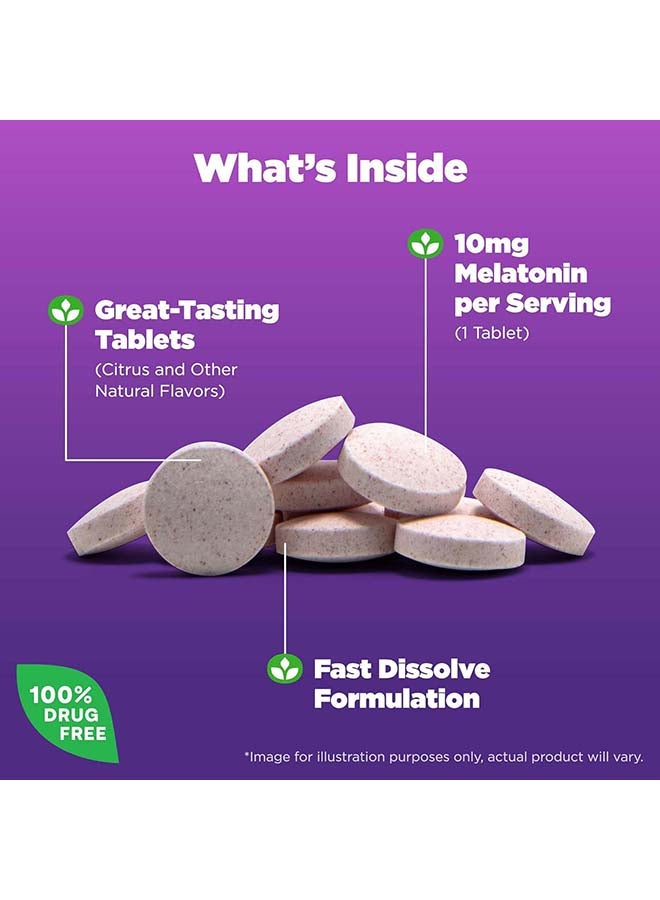 Natrol Melatonin, Fast Dissolve, Citrus, 10 mg, 100 Tablets Packaging May Vary - Image 4