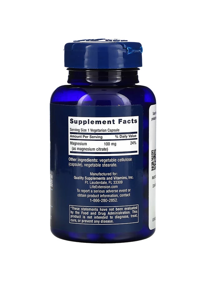 Life Extension Magnesium Citrate Dietary Supplement - 100 Capsules - Image 2