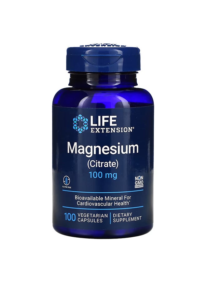 Life Extension Magnesium Citrate Dietary Supplement - 100 Capsules - Image 1