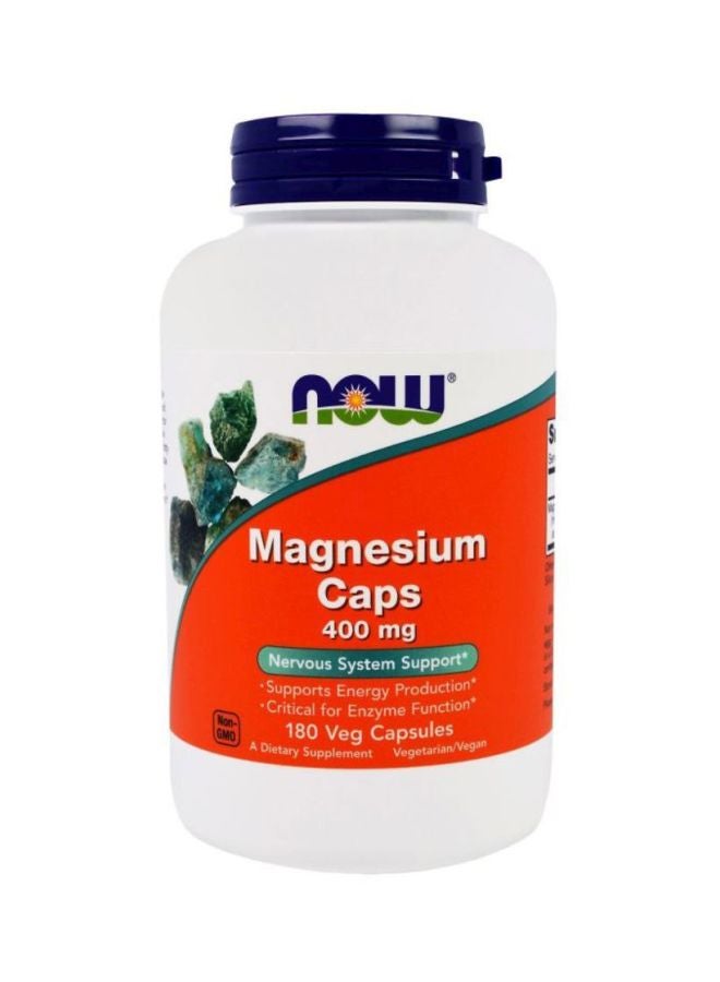 Now Foods Magnesium Dietary Supplement 400 mg - 180 Capsules - Image 1