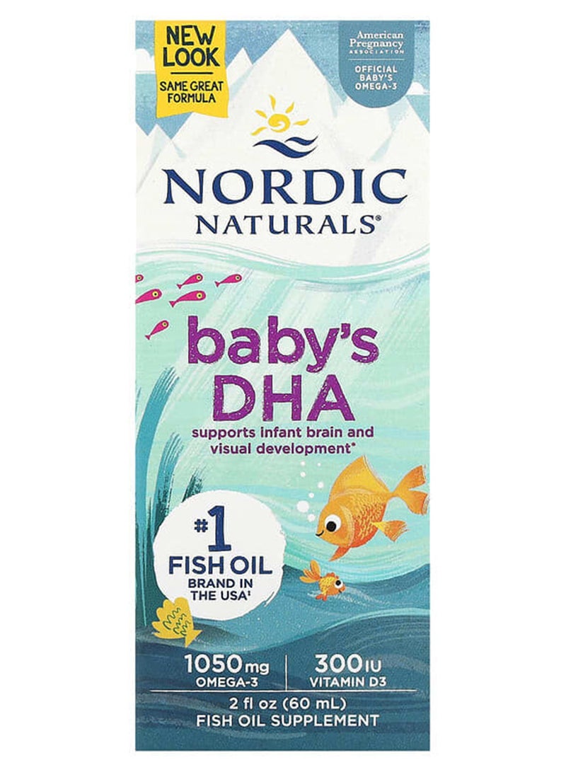 NORDIC NATURALS Nordic Naturals, Baby's DHA, 2 fl oz (60 ml)  - Image 1
