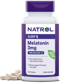 Sleep Melatonin Time Release, 3mg, 100 Tablets Packaging May Vary