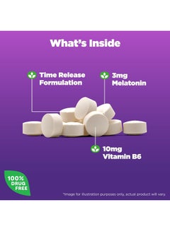 NATROL Sleep Melatonin Time Release, 3mg, 100 Tablets Packaging May Vary  - Image 2