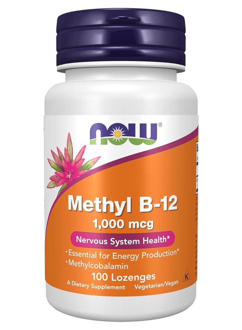 ناو فودز مُكمل غذائي ميثيل ب-12، 1000 مكجم - 100 قرص استحلاب - Image 1