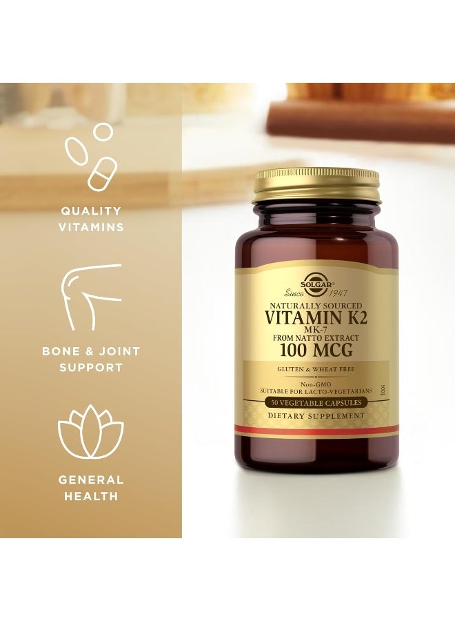 Solgar Vitamin K2 (MK-7) 100 mcg, 50 Vegetable Capsules Packaging May Vary - Image 2