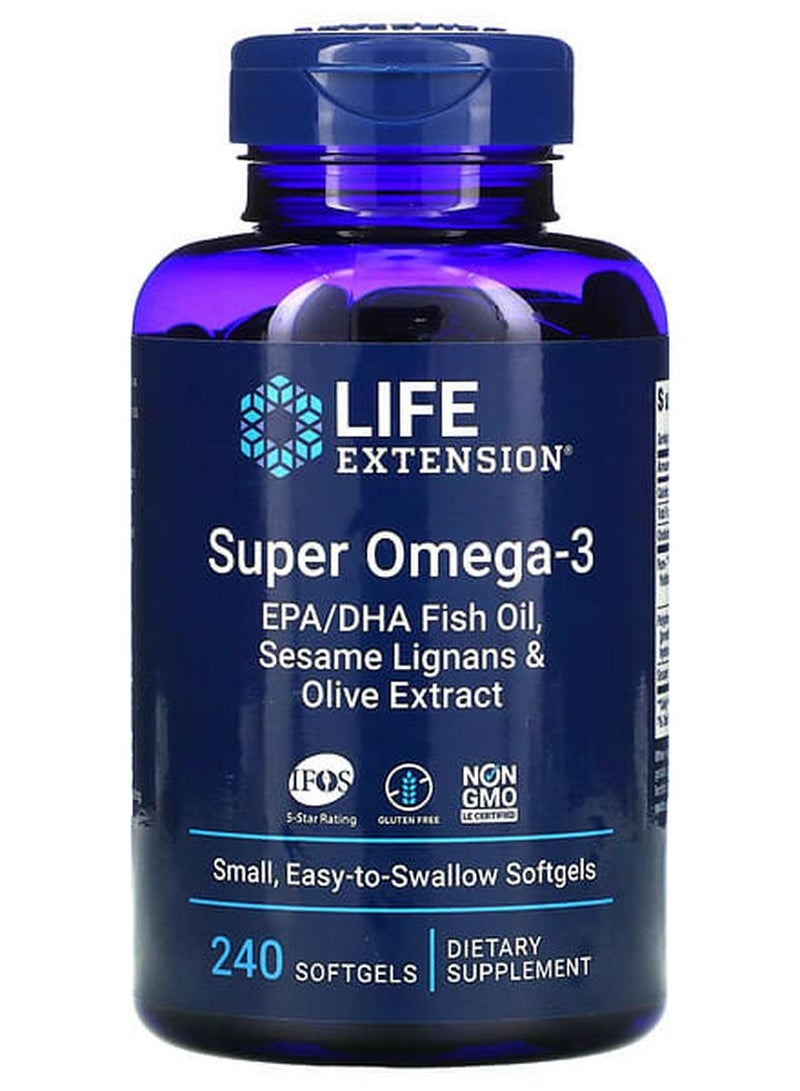 Life Extension Super Omega-3 Supplement - 240 Softgels - Image 1