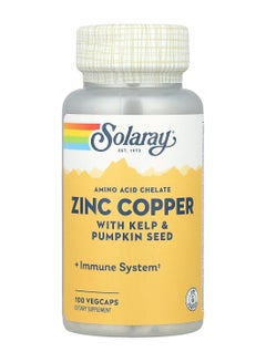 Amino Acid Chelate Zinc Copper 100 Vegcaps