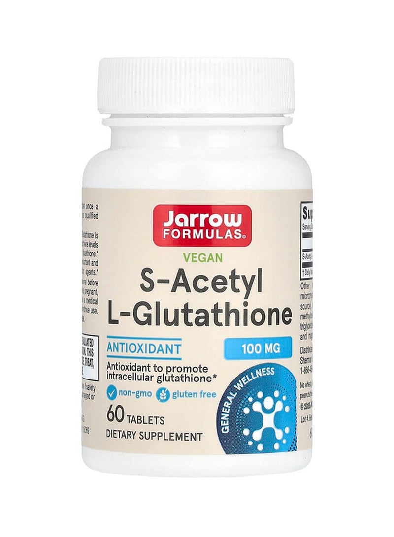 جارو فورملاز مكمل غذائي إس - أسيتيل إل - الجلوتاثيون بتركيز 100 مجم - 60 قرص - Image 1