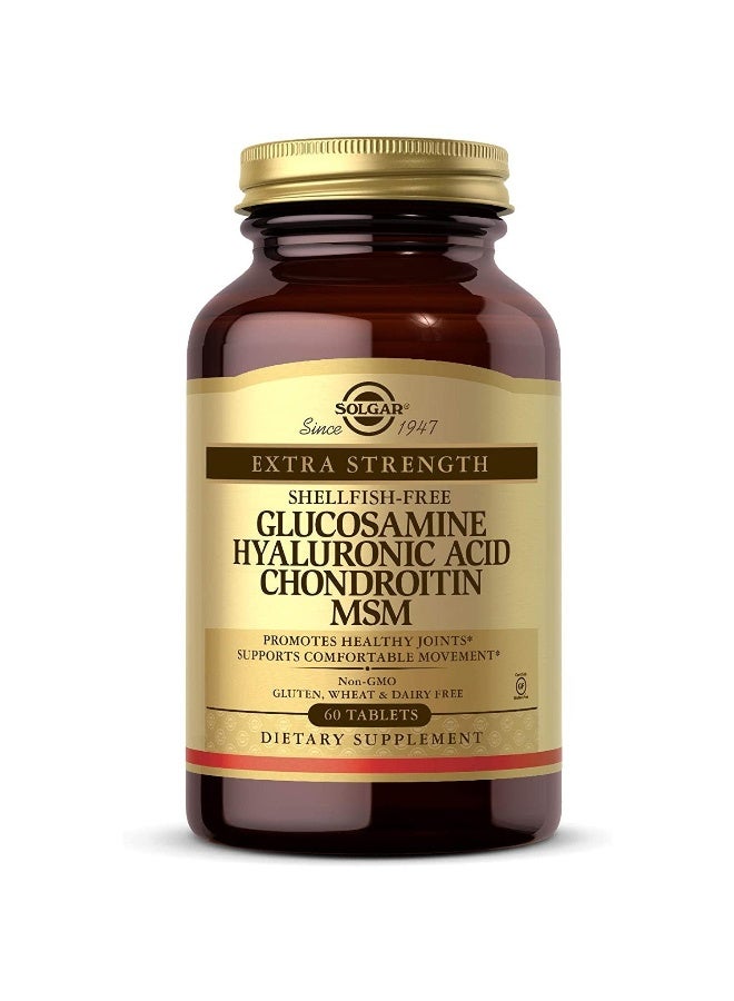 Solgar Glucosamine Hyaluronic Acid Chondroitin Msm 60 Tablets Packaging May Vary - Image 1