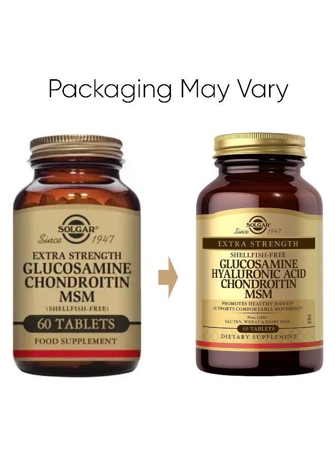 Solgar Glucosamine Hyaluronic Acid Chondroitin Msm 60 Tablets Packaging May Vary - Image 2