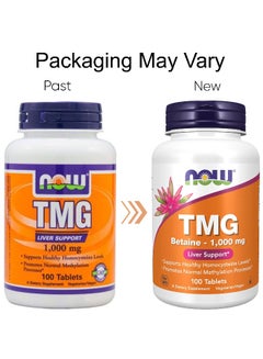 TMG Betaine - 1,000 mg - 100 Tablets Packaging May Vary