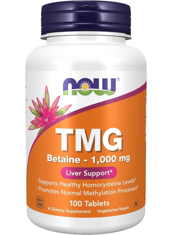 Now Foods - TMG Betaine - 1,000 mg - 100 Tablets Packaging May Vary - Image 1