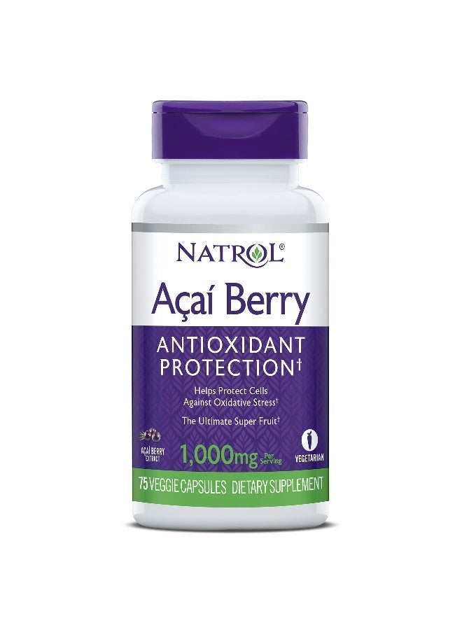 Natrol Antioxidant Support Acai Berry 1000Mg 75 Capsules Packaging May Vary - Image 1