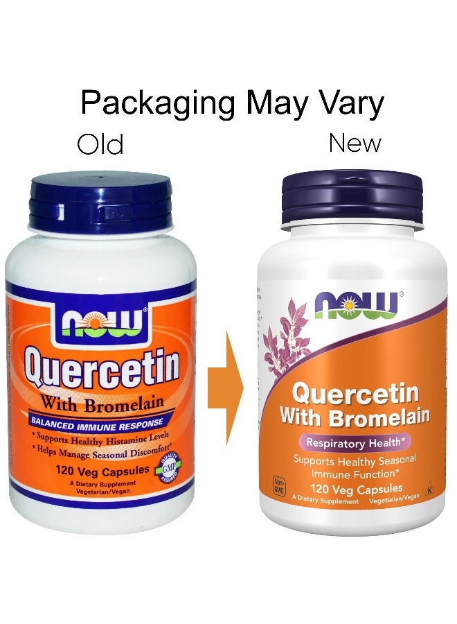 Now Foods - Quercetin with Bromelain 120 Veg Capsules Packaging May Vary - Image 1