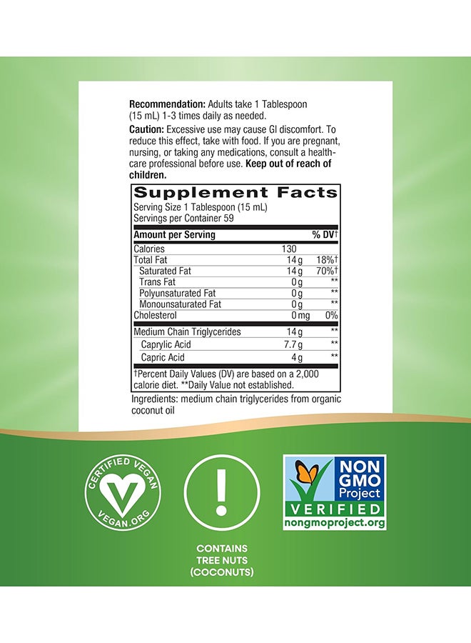 Nature's Way Organic MCT Oil 30 Fl Oz Packaging May Vary - Image 3