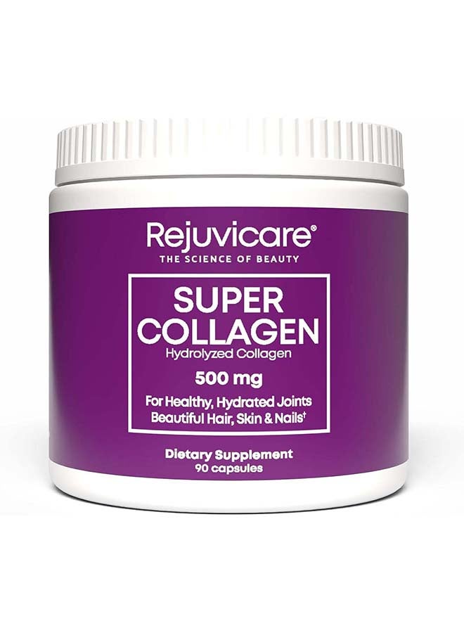 REJUVICARE Super Collagen, Collagen Hydrolyzed, 500 mg, 90 Capsules Packaging May Vary - Image 1