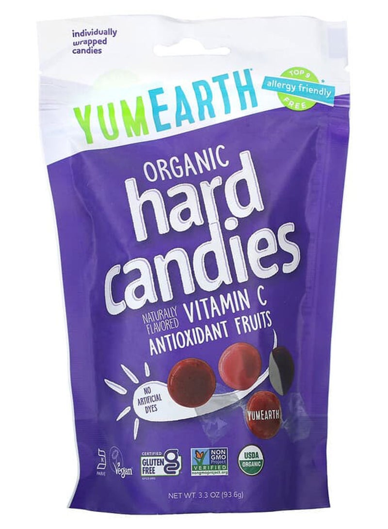 YumEarth Organic Vitamin C Hard Candies, Antioxidant Fruit, 3.3 oz (93.6 g) - Image 1