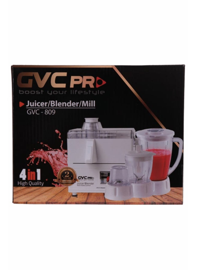 gvc pro Electric Juicer And Multi Blender 4 in1 400 W GVC-809 White/Clear  - Image 4