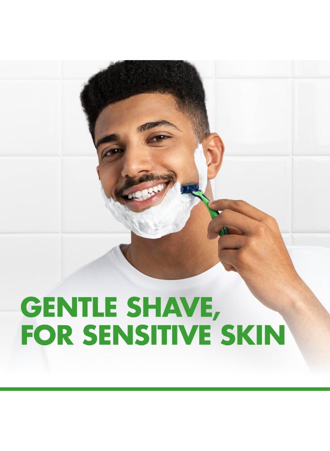 Gillette - 3-Piece Comfort Gel Sensitive Razor Green - Image 1
