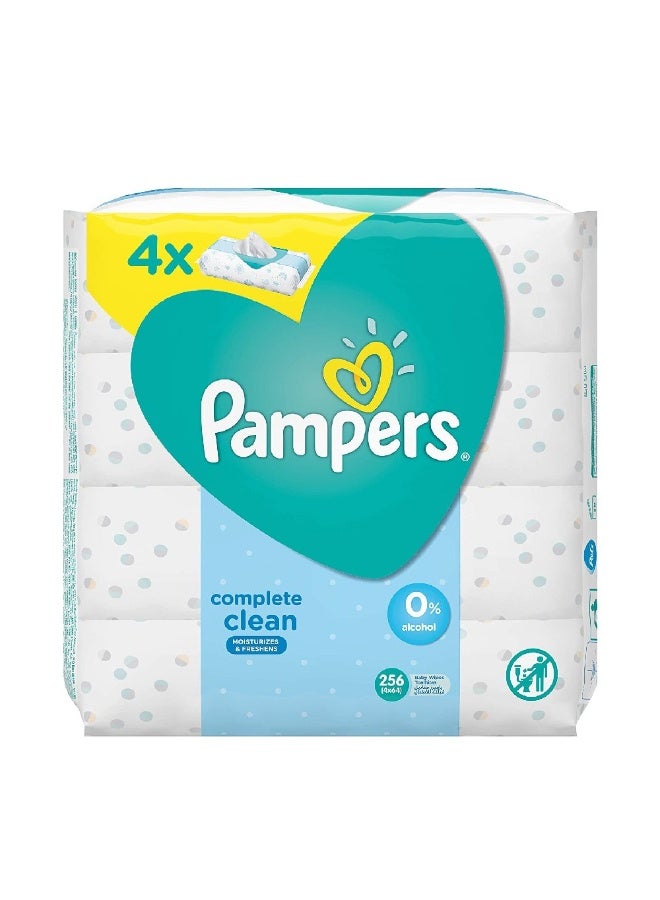 Pampers Complete Clean Wet Wipes ,4×64 , 256 Wipe  - Image 1