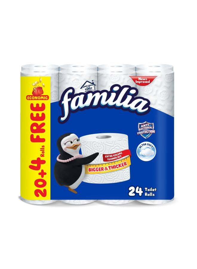 Familia Toilet Rolls Classic - 24 Roll 2 Ply White - Image 1