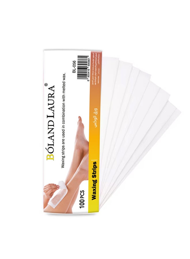 بولاند لورا مجموعة مناديل إزالة الشعر بالشمع مكونة من 100 منديل أبيض 30جرام - Image 1