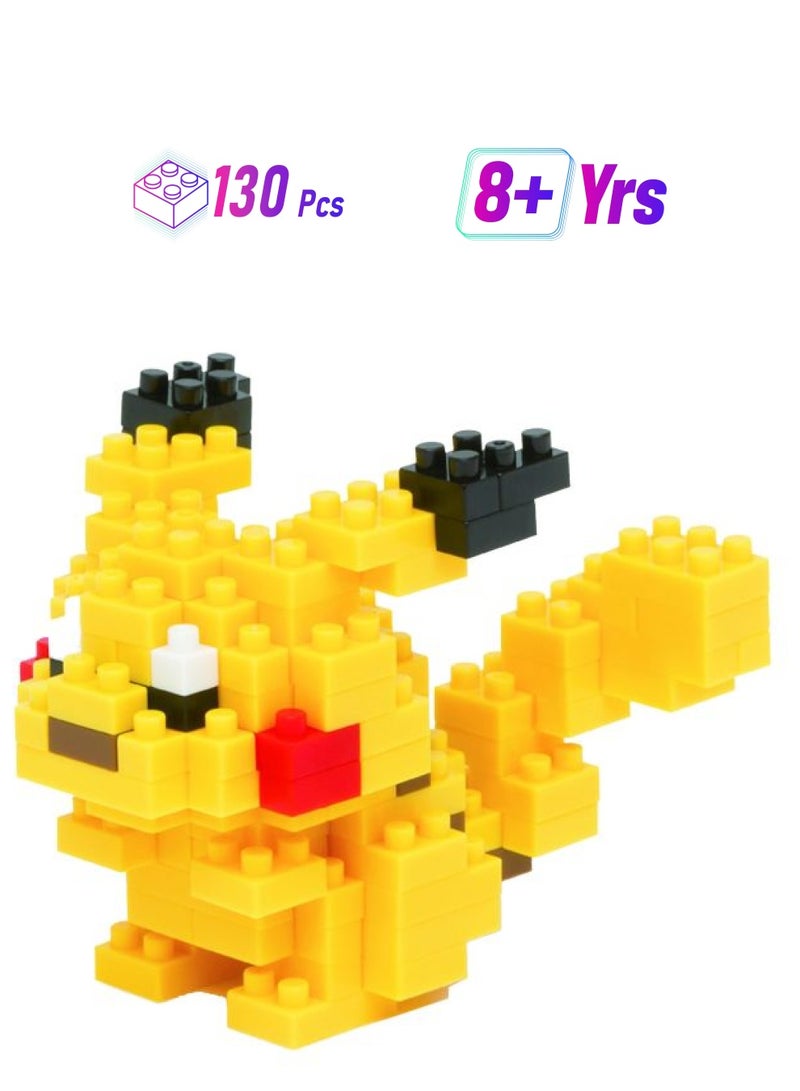 Nanoblock NBPM001 130-Piece Pokemon Pikachu Building Blocks Set NBPM001 130 8+ Years - Image 1