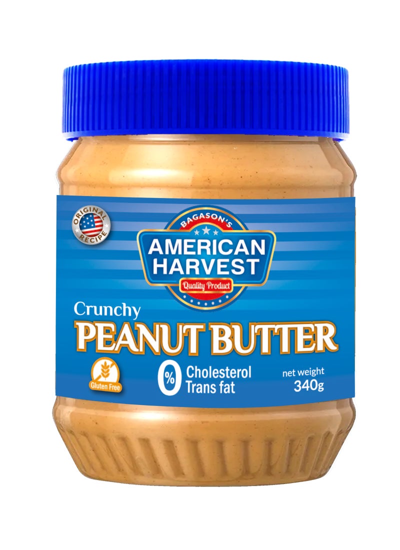 American Harvest Peanut Butter Crunchy 340grams - Image 1