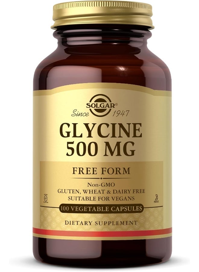 Solgar Glycine Dietary Supplement 100 Capsules - Image 1