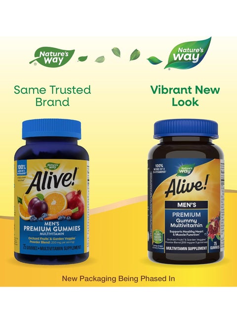 Alive! Gummy Vitamins Dietary Supplement - 75 Gummies