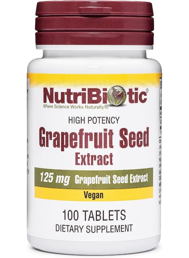 Nutribiotic Grapefruit Seed Extract Dietary Supplement 125 mg Dietary Supplement - 100 Tablets - Image 1
