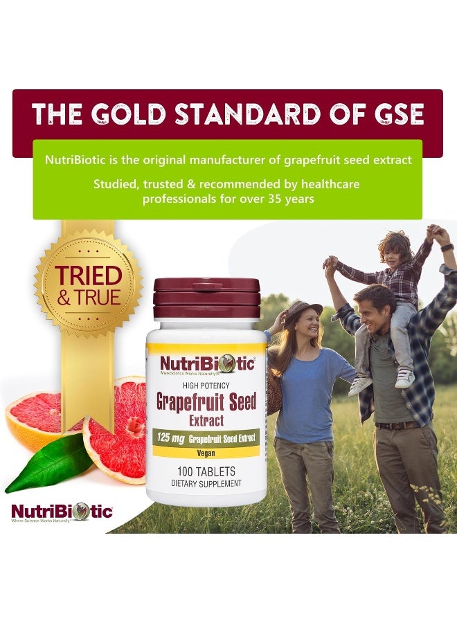 Nutribiotic Grapefruit Seed Extract Dietary Supplement 125 mg Dietary Supplement - 100 Tablets - Image 3