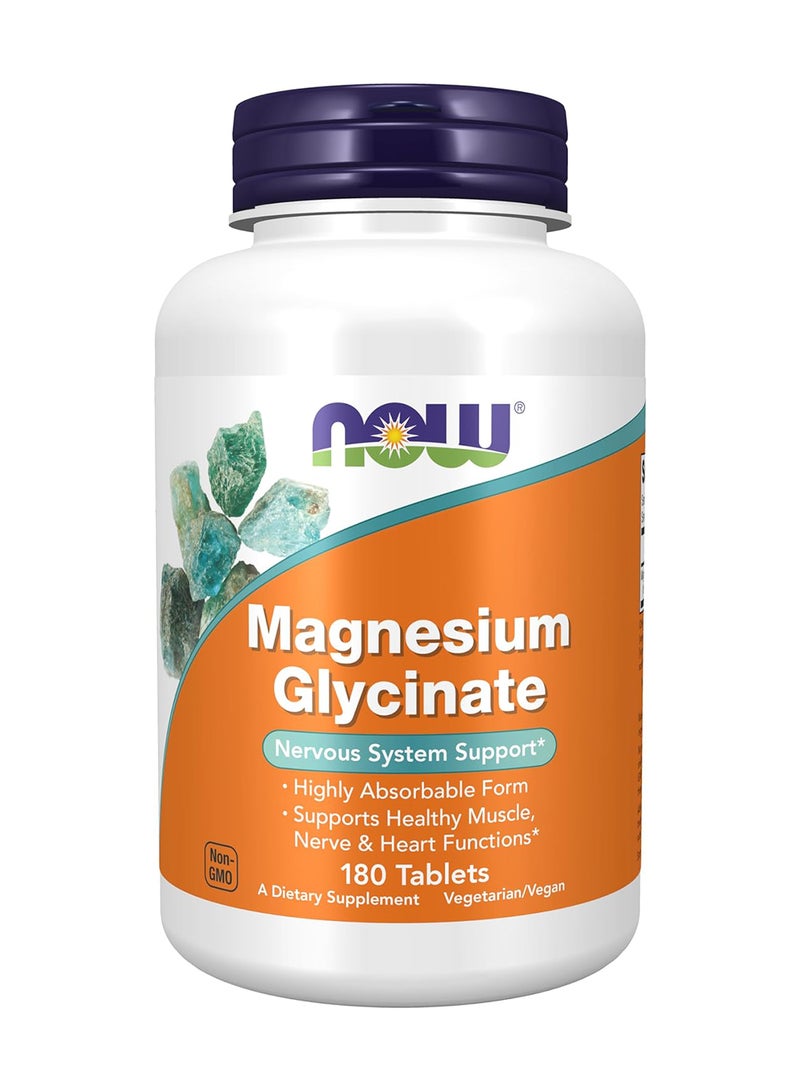 Now Foods - Magnesium Glycinate -180 Tablets - Image 1