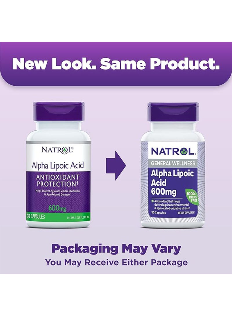 مكمل غذائي بحمض ألفا ليبويك - 30 كبسولة - Image 2