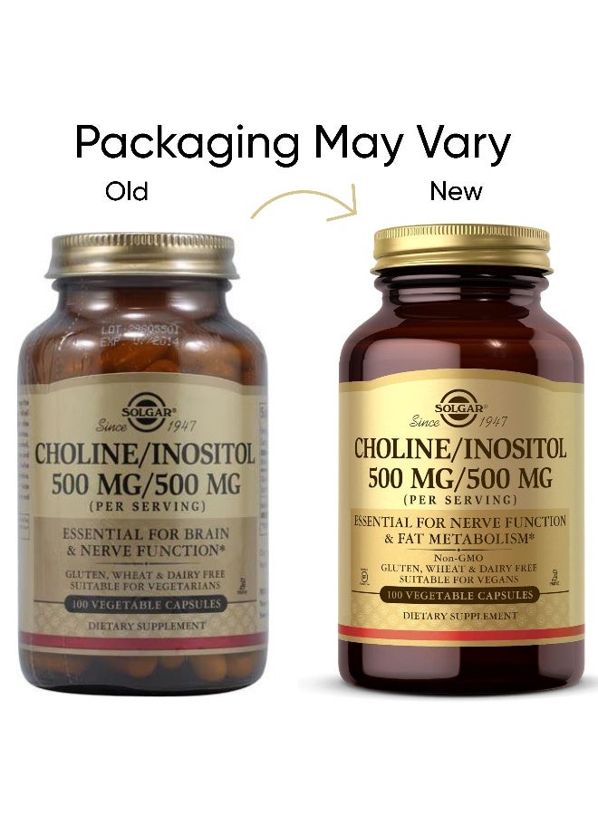 Solgar Choline/Inositol 500 Mg, 100 Vegetable Capsules Packaging May Vary - Image 2