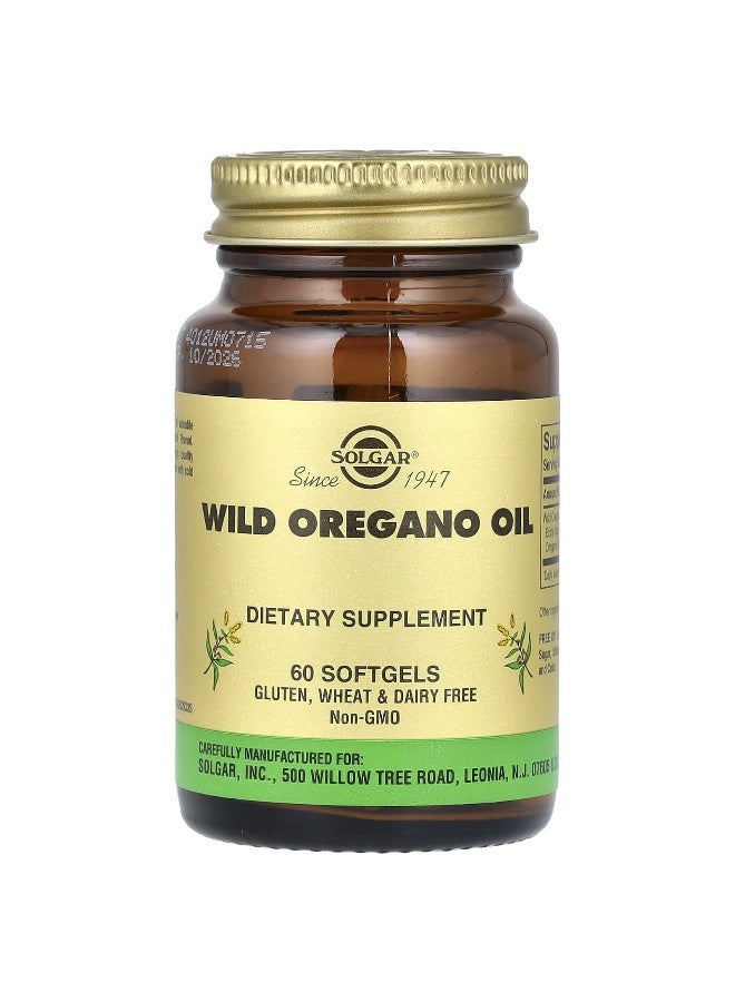 Solgar Wild Oregano Oil, 60 Softgels  - Image 1