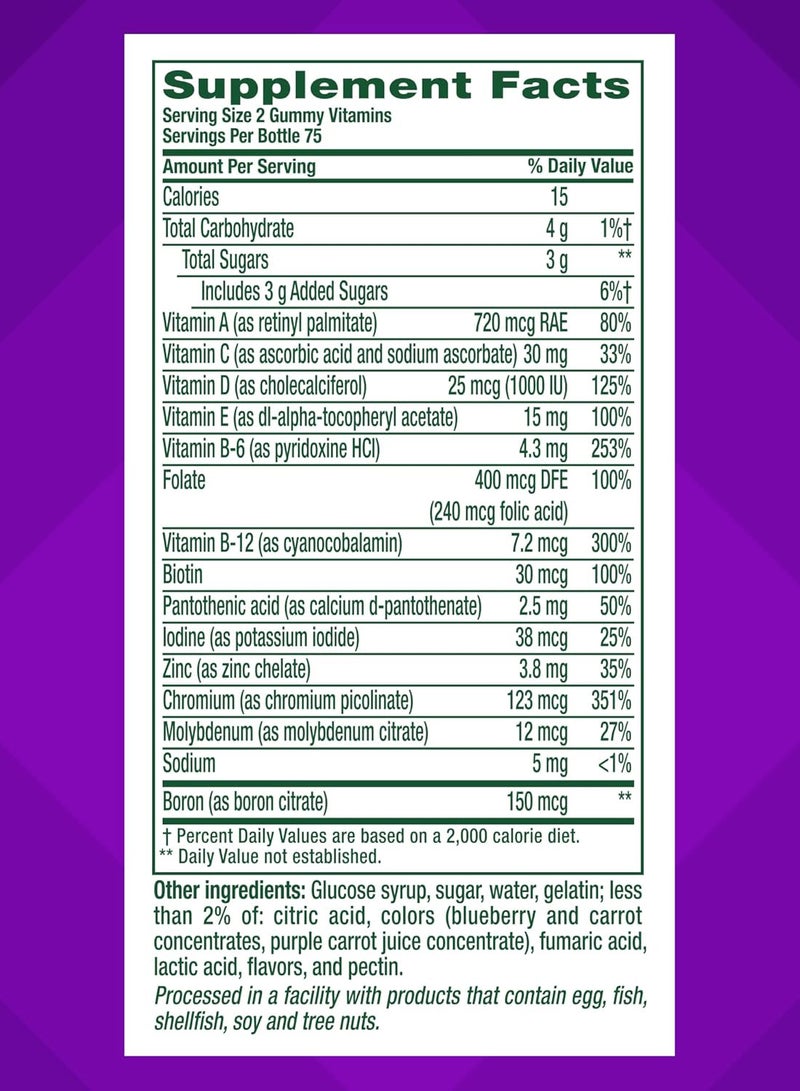 Vitafusion - Men's Multi Berry Flavors 150 Gummies - Image 1