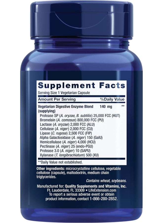 Life Extension Enhanced Super Digestive Enzymes, 60 Vegetarian Capsules - Image 2
