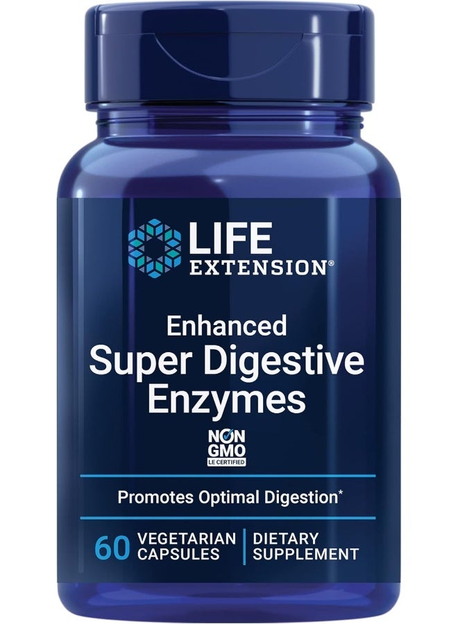 Life Extension Enhanced Super Digestive Enzymes, 60 Vegetarian Capsules - Image 1
