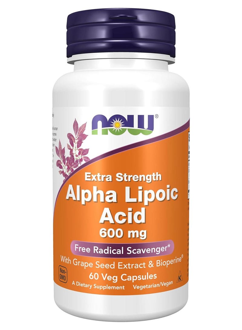 ناو فودز مكمّل غذائي حمض ألفا ليبويك لقوة إضافية - 60 كبسولة - Image 1