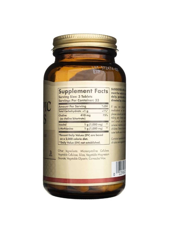 Solgar Lipotropic Factors 100 Tablets - Image 2