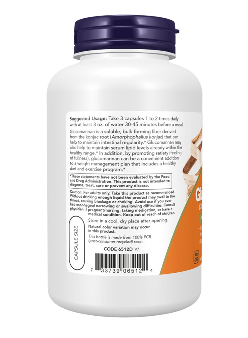 Now Foods Glucomannan 575mg Dietary Supplement  - 180 Capsules - Image 3
