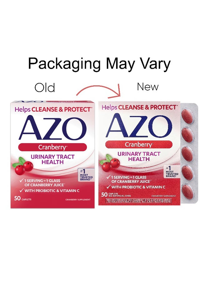 AZO - Urinary Tract Health - 50 Caplets - Cranberry Flavor - Image 1