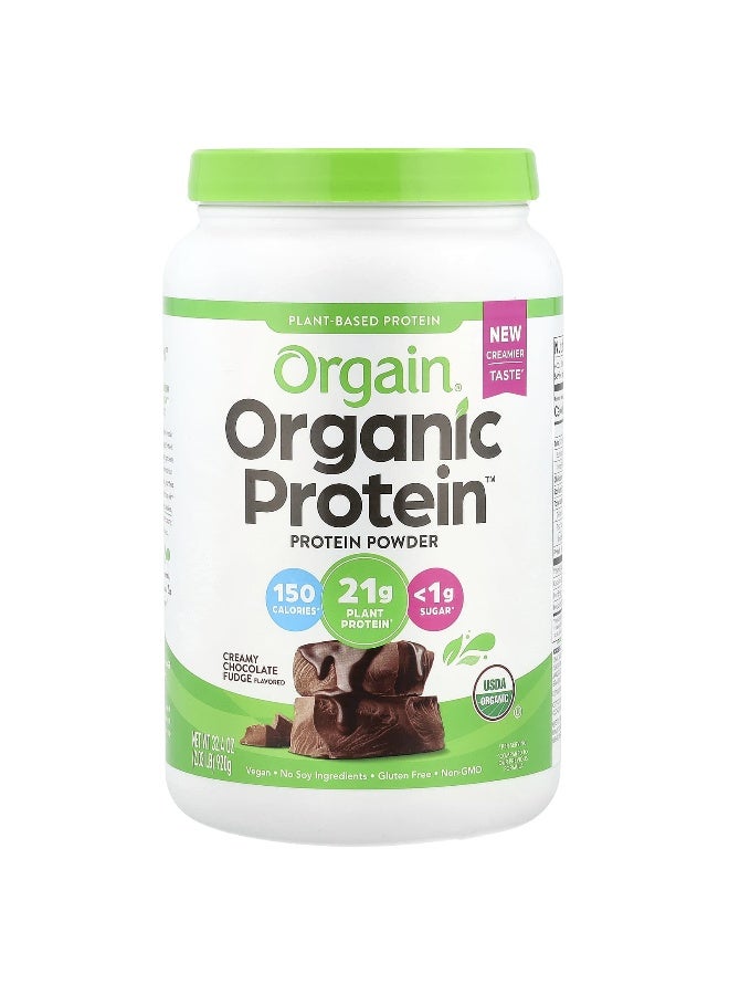 Orgain Organic Protein Powder Creamy Chocolate Fudge 2.03 Lb - Image 1