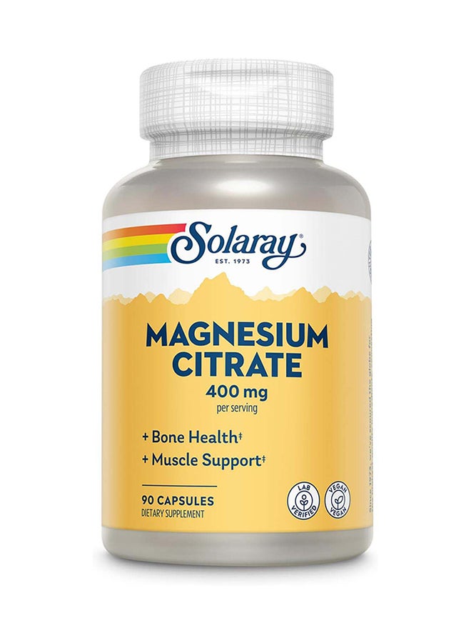 Solaray Magnesium Citrate 400 mg - 90 Capsules  - Image 1