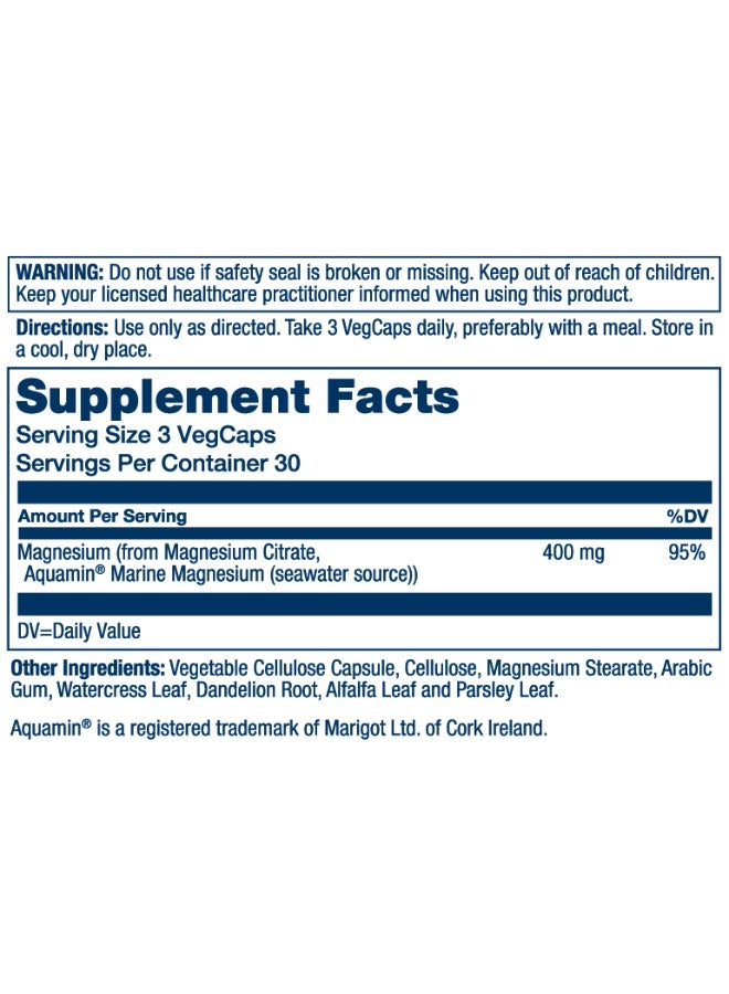 SOLARAY Magnesium Citrate 400 mg - 90 Capsules - Image 2